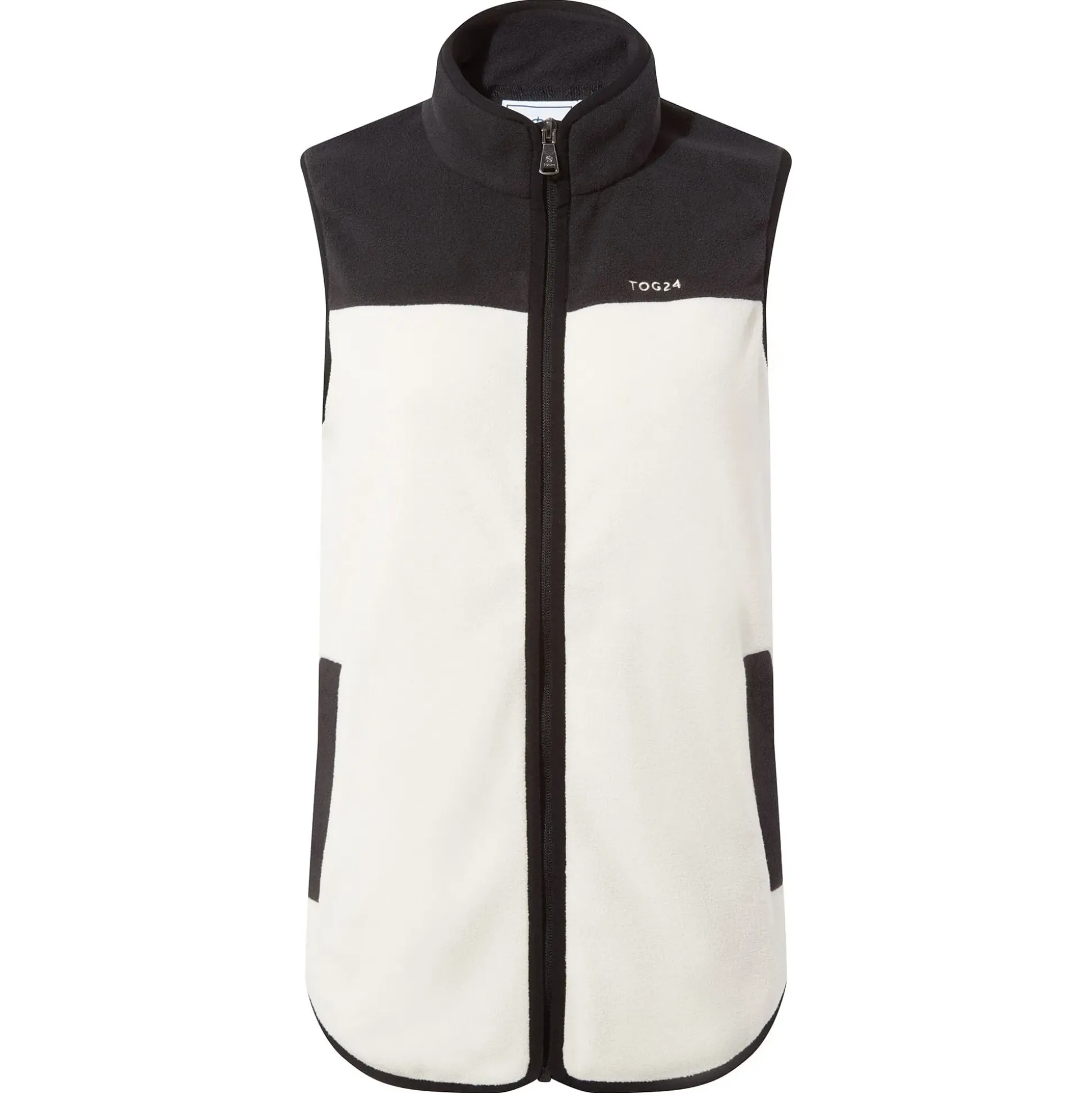 Sarel Womens Colour Block Fleece Gilet - Vanilla/Black