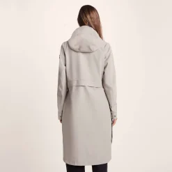 Saunter Womens Long Waterproof Jacket - Dark Taupe