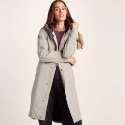 Saunter Womens Long Waterproof Jacket - Dark Taupe