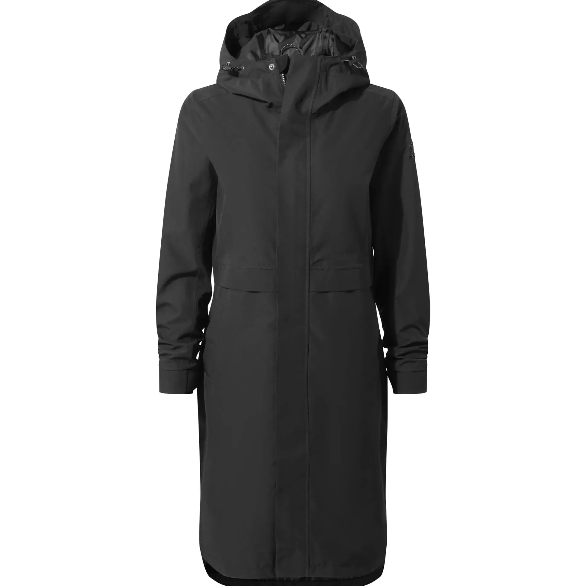 Saunter Womens Long Waterproof Jacket - Black
