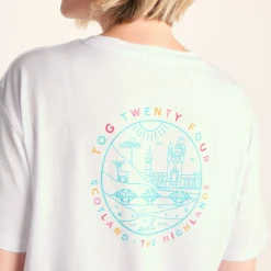 Scotland Womens 100% Cotton Supersoft Relaxed Fit T-Shirt - Optic White