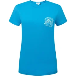 Seaside Womens 100% Cotton T-Shirt - Azure Blue
