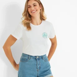 Seaside Womens 100% Cotton T-Shirt - Optic White