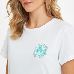 Seaside Womens 100% Cotton T-Shirt - Optic White