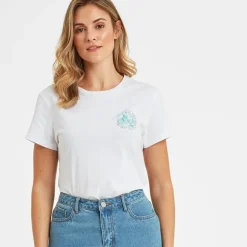 Seaside Womens 100% Cotton T-Shirt - Optic White