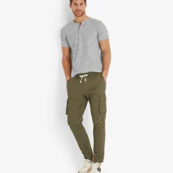 Silas Mens Cargo Trousers - Khaki
