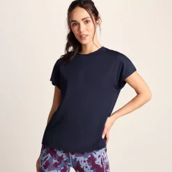 Skyla Womens Short Sleeve Performance Top - Oxford Blue