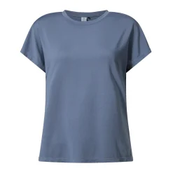 Skyla Womens Short Sleeve Performance Top - Smokey Blue