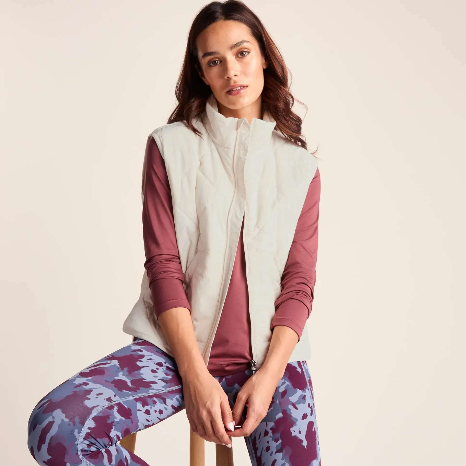 Slaley Womens Insulated Relaxed Fit Gilet - Vanilla