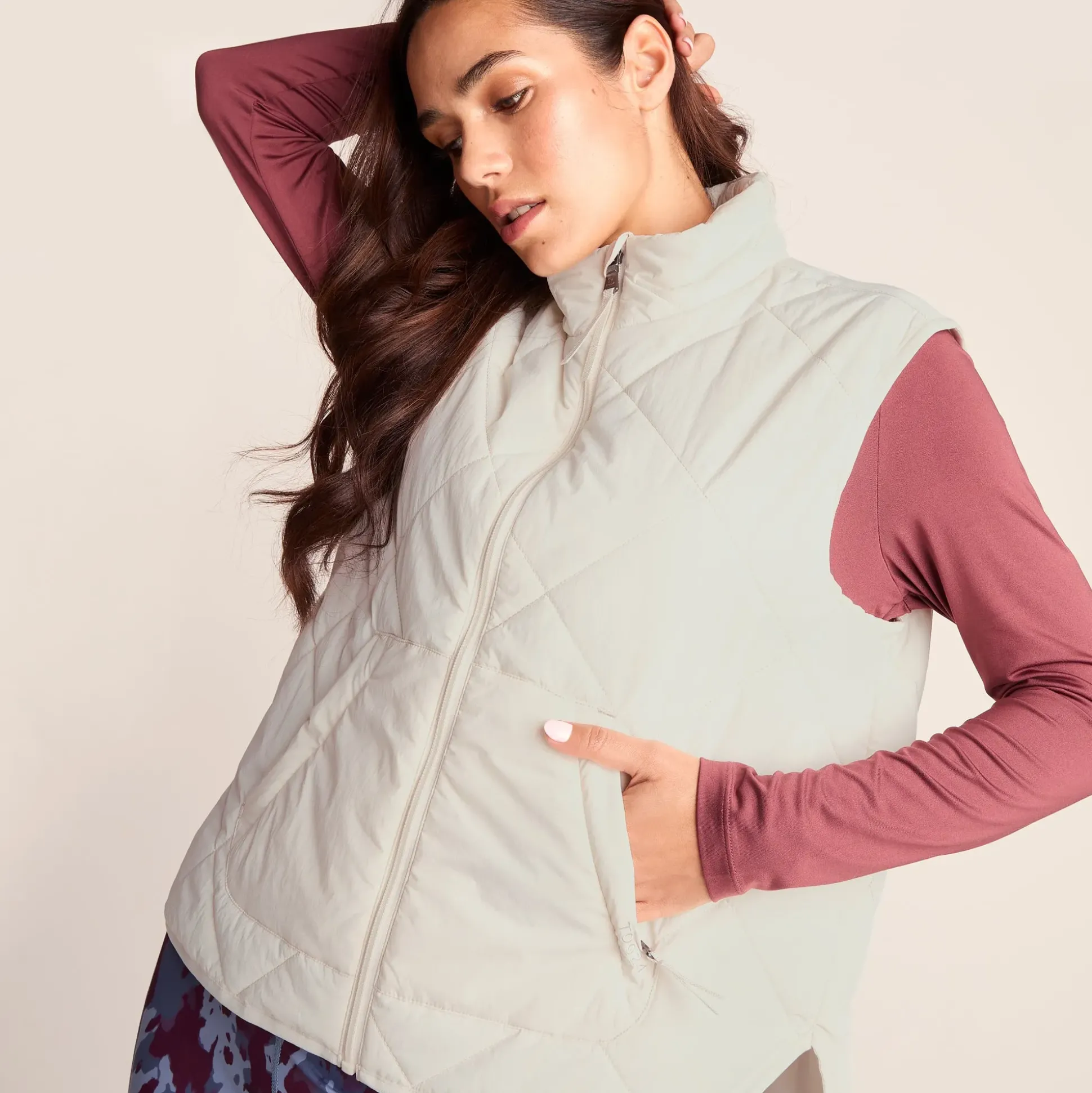 Slaley Womens Insulated Relaxed Fit Gilet - Vanilla