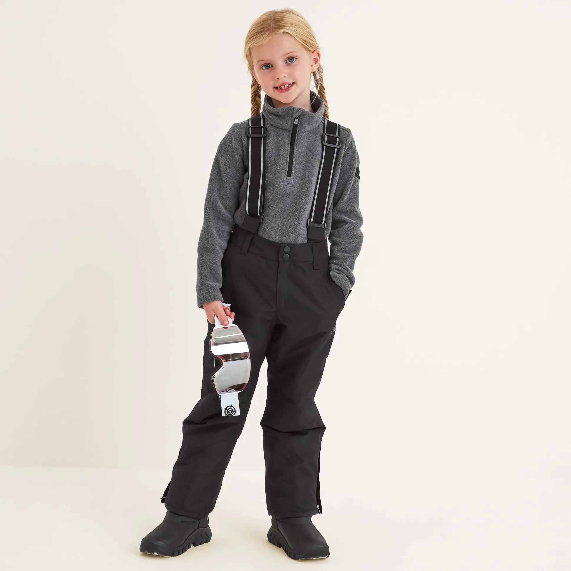 Slalom Kids Salopette - Black