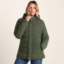 Sleight Womens Short Insulated Parka - Dark Green