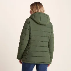 Sleight Womens Short Insulated Parka - Dark Green