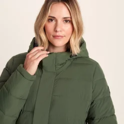 Sleight Womens Short Insulated Parka - Dark Green