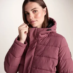 Sleight Womens Short Insulated Parka - Burgundy