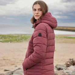 Sleight Womens Short Insulated Parka - Burgundy