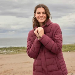 Sleight Womens Short Insulated Parka - Burgundy