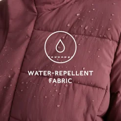 Sleight Womens Short Insulated Parka - Burgundy