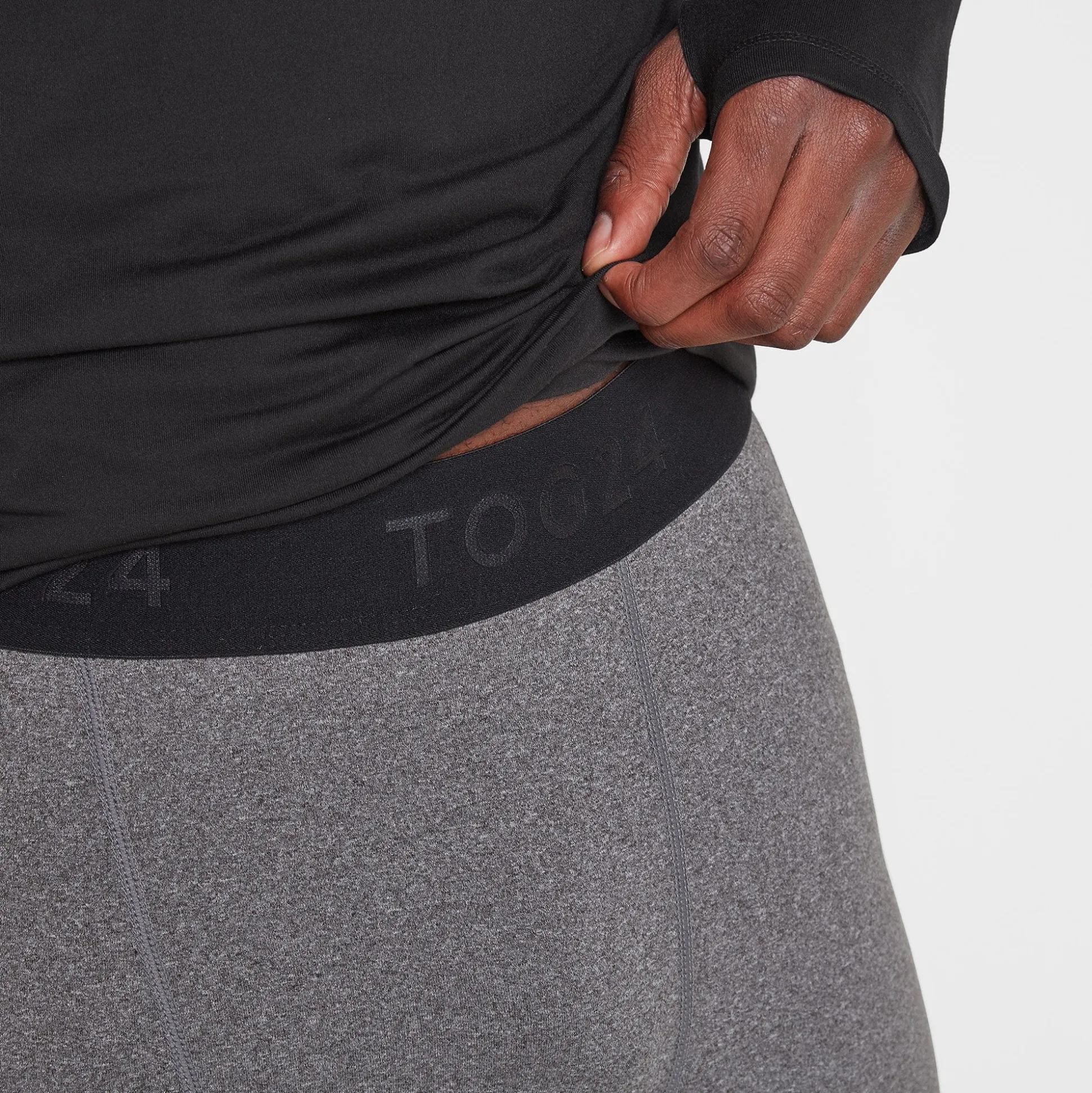 Snowdon Mens Thermal Base Layer Leggings - Grey Marl