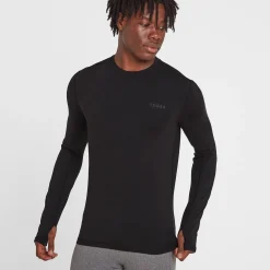 Snowdon Mens Thermal Crew Neck Base Layer - Black