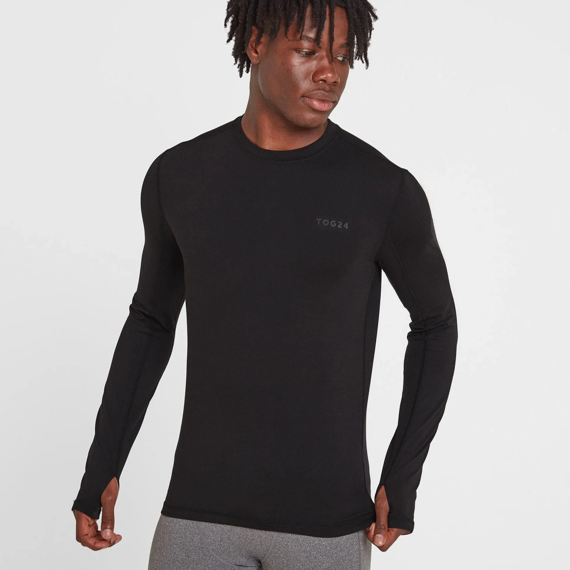 Snowdon Mens Thermal Crew Neck Base Layer - Black