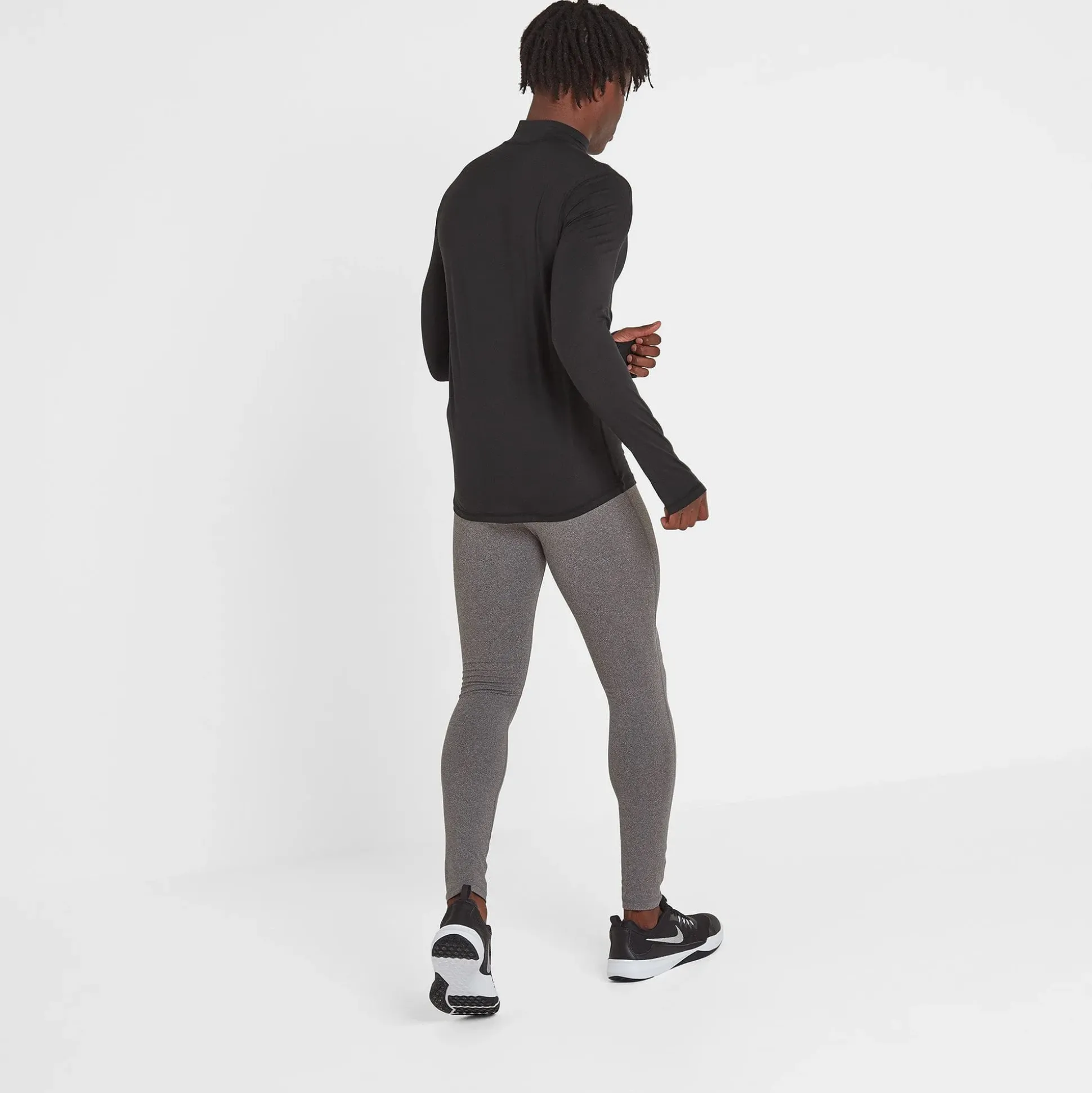 Snowdon Mens Thermal Quarter Zip Base Layer - Black