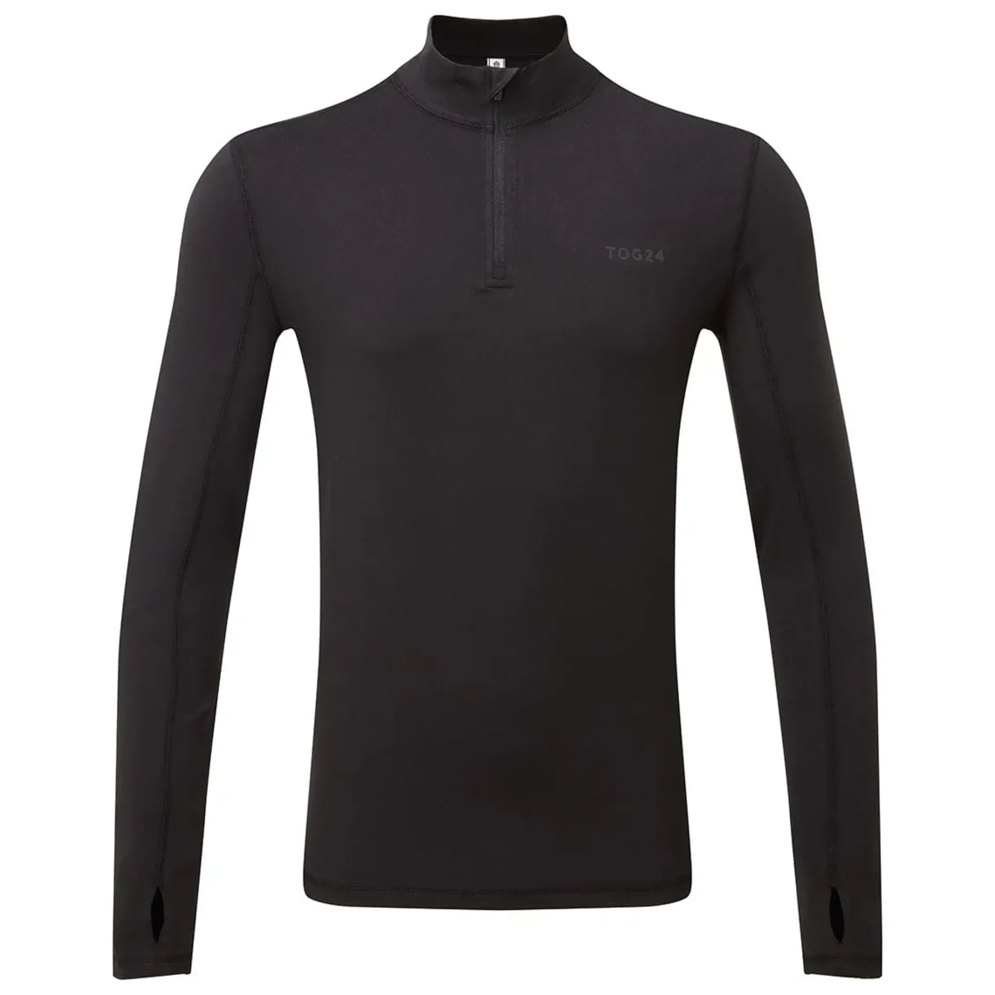 Snowdon Mens Thermal Quarter Zip Base Layer - Black