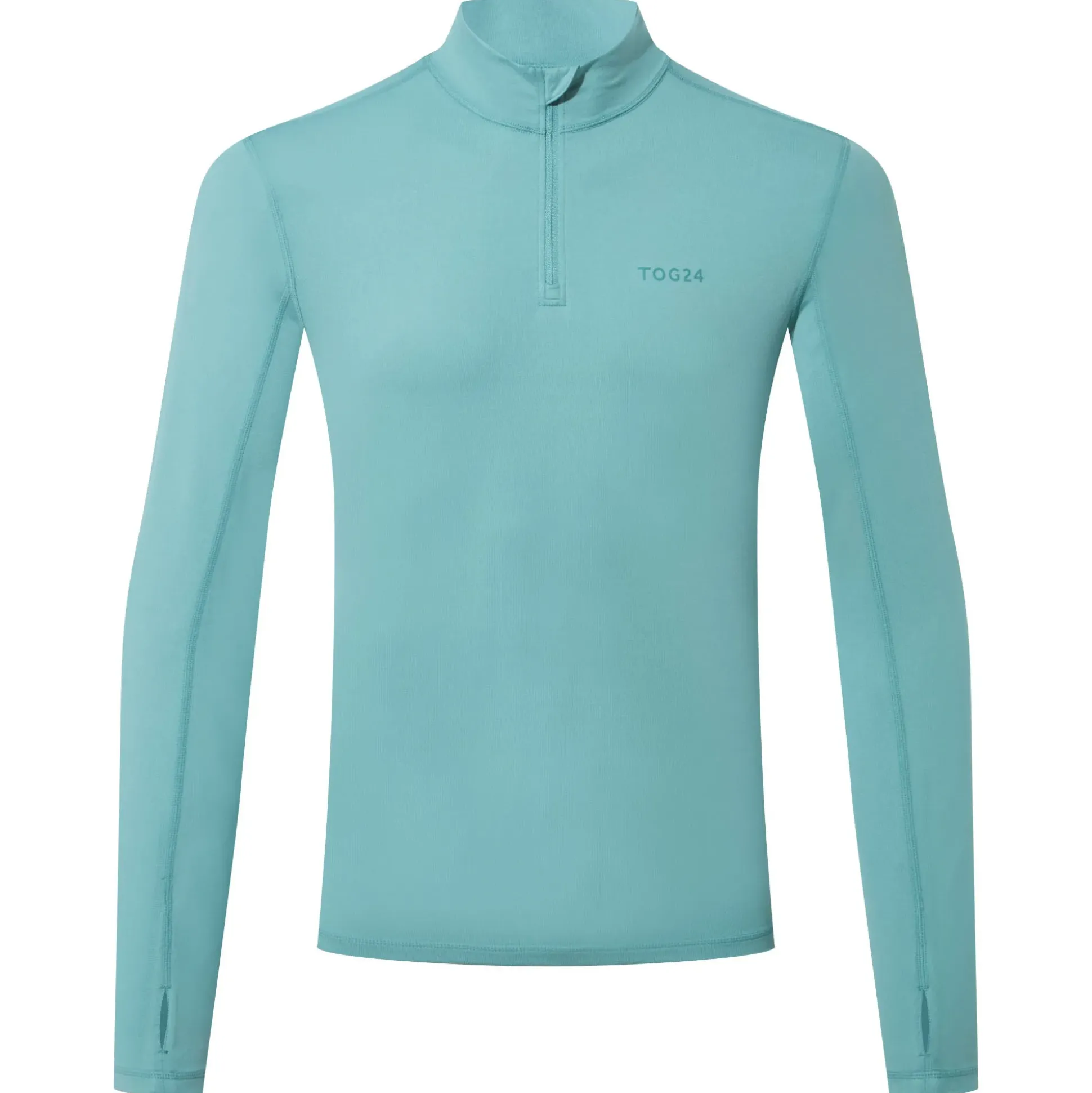 Snowdon Mens Thermal Quarter Zip Base Layer - Steel Teal