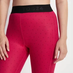 Snowdon Womens Thermal Base Layer Legging - Cerise Fairisle