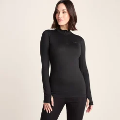 Snowdon Womens Thermal Base Layer Quarter Zip - Black