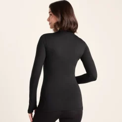 Snowdon Womens Thermal Base Layer Quarter Zip - Black