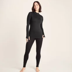 Snowdon Womens Thermal Base Layer Quarter Zip - Black