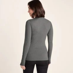 Snowdon Womens Thermal Base Layer Quarter Zip - Grey Marl