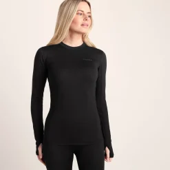 Snowdon Womens Thermal Crew Neck Base Layer - Black