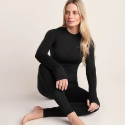 Snowdon Womens Thermal Crew Neck Base Layer - Black
