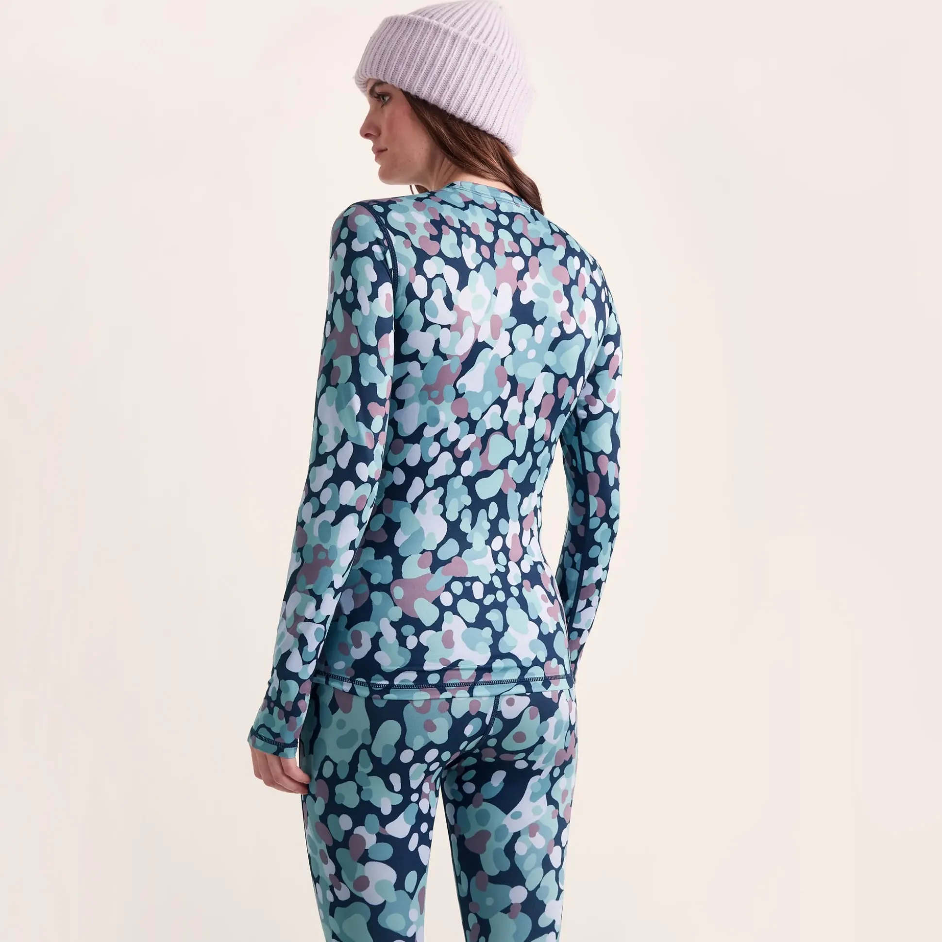 Snowdon Womens Thermal Crew Neck Base Layer - Scatter Print
