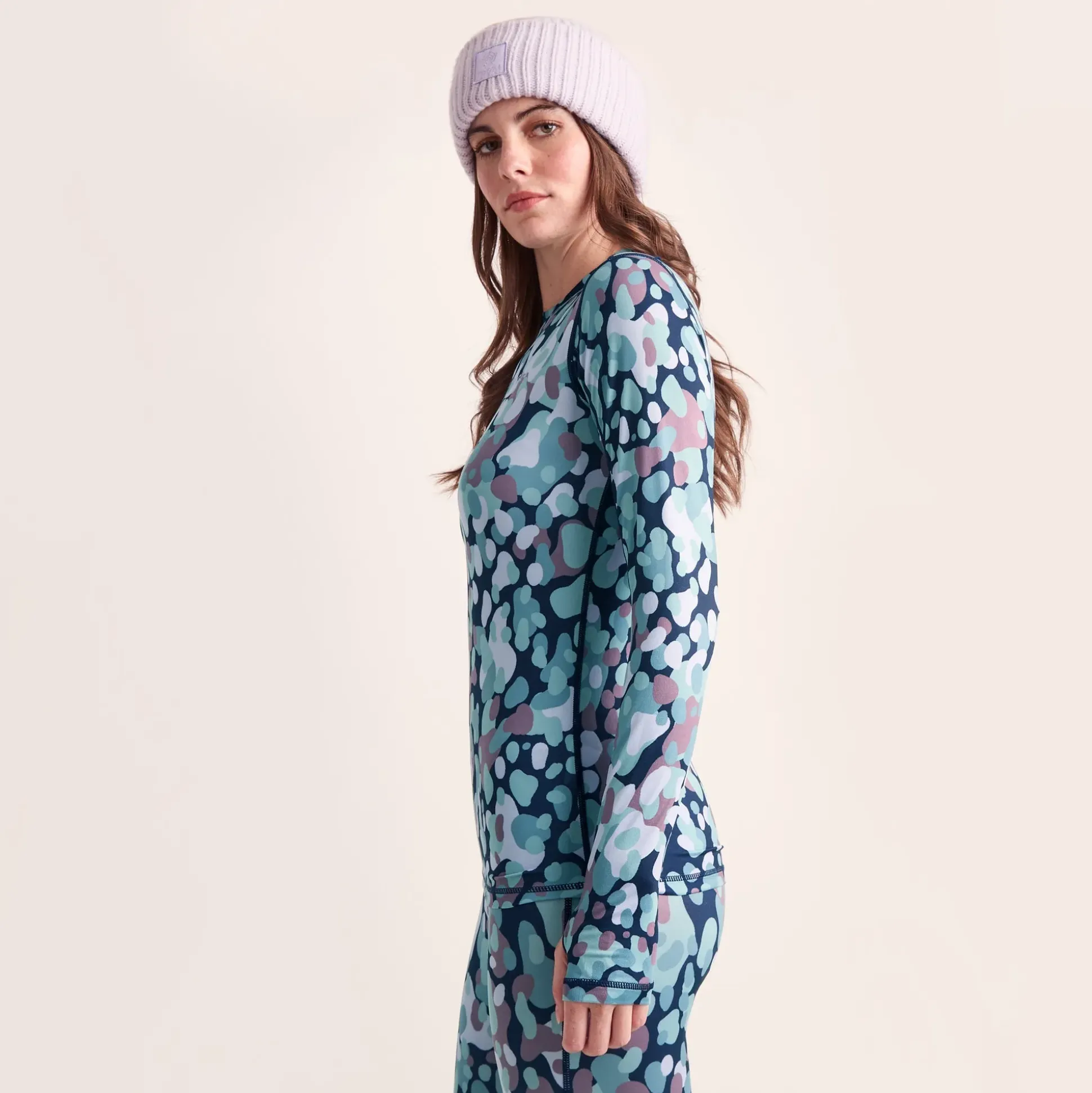 Snowdon Womens Thermal Crew Neck Base Layer - Scatter Print