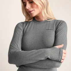 Snowdon Womens Thermal Crew Neck Base Layer - Grey Marl
