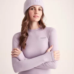 Snowdon Womens Thermal Crew Neck Base Layer - Lavender Grey