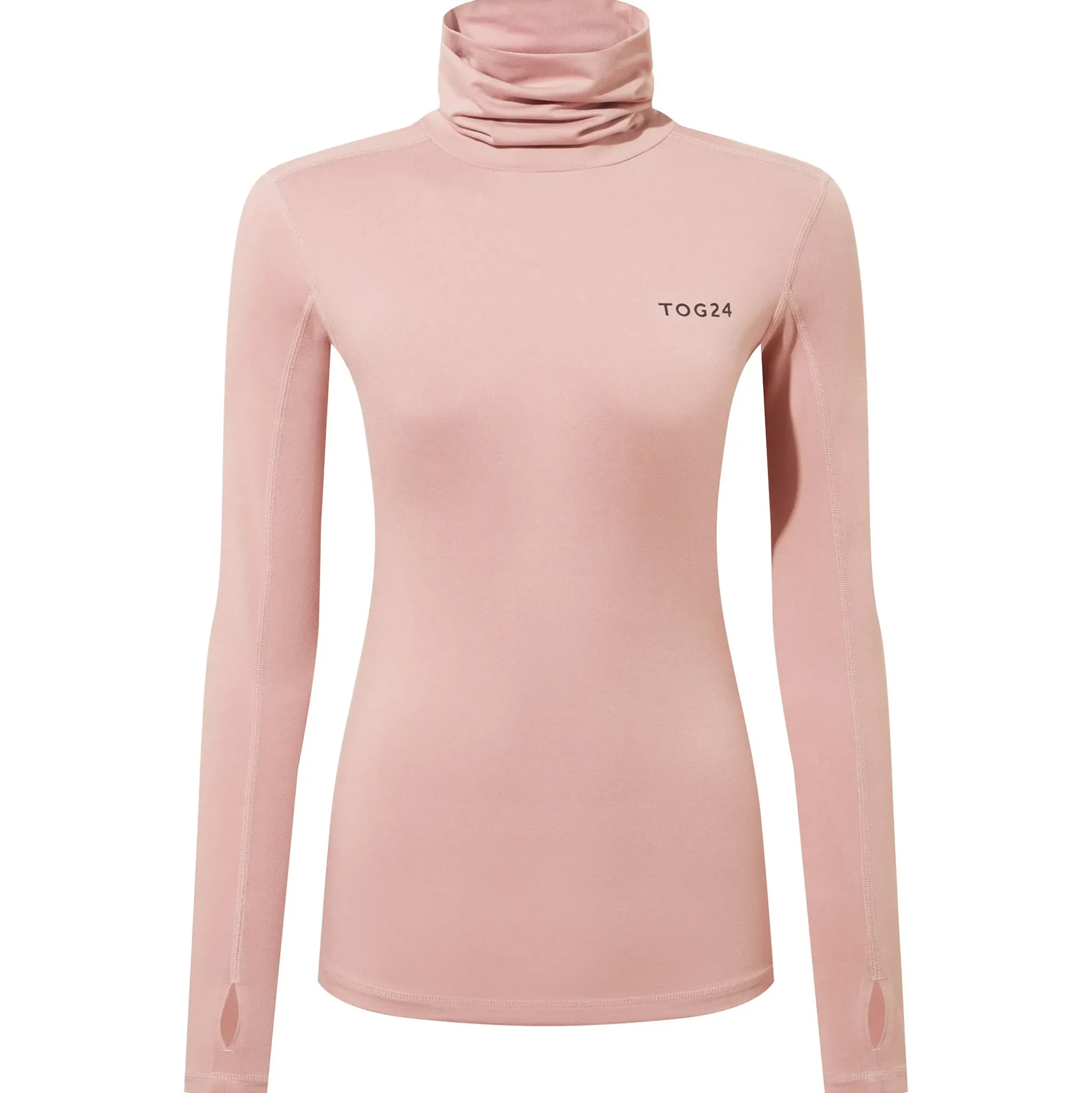 Snowdon Womens Thermal Roll Neck Base Layer - Faded Pink