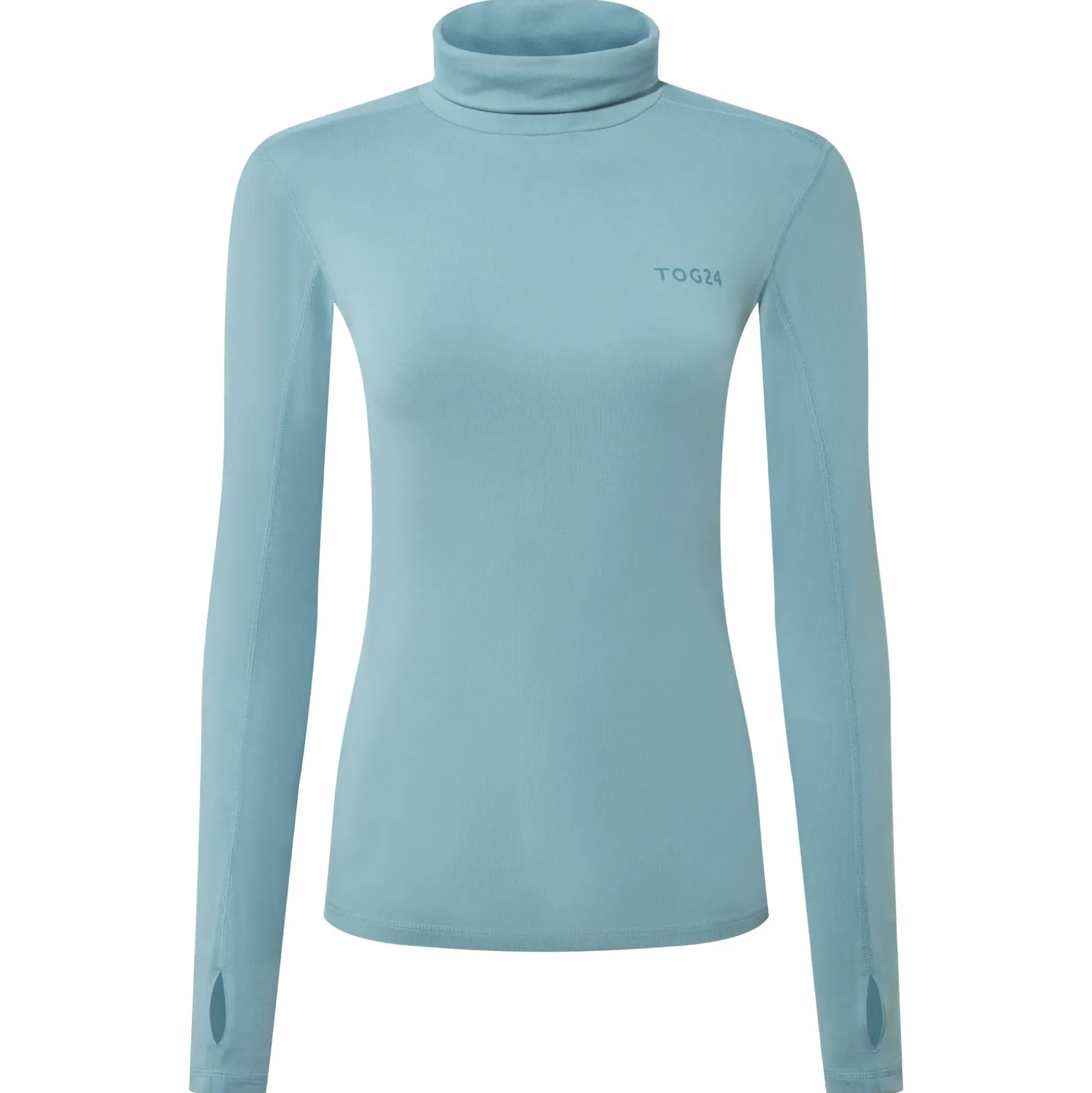 Snowdon Womens Thermal Roll Neck Base Layer - Mist Grey