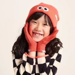 Soay Kids Shaun the Sheep Knit Gloves - Satsuma Orange