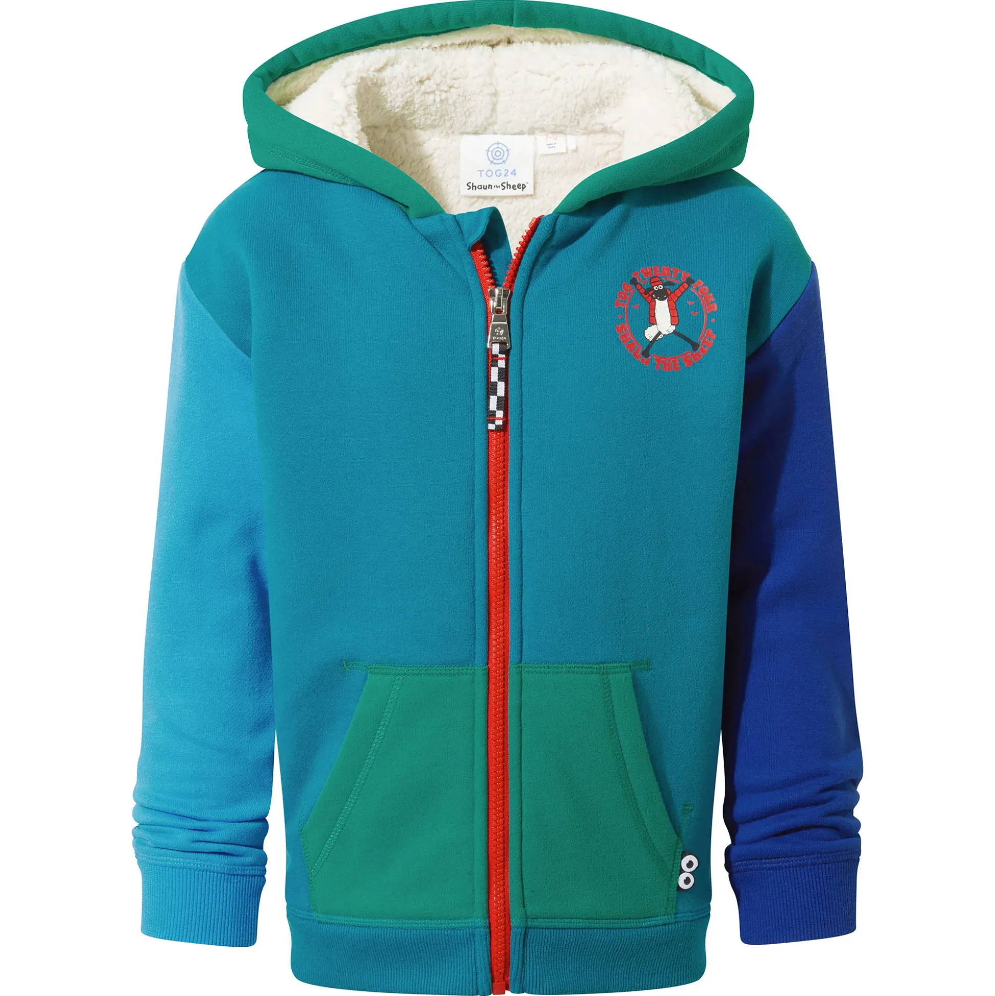 Southdown Kids Shaun the Sheep Zip Sweat - Ocean Blue