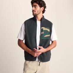 Stark Mens Relaxed Fit Microfleece Gilet - Deep Slate