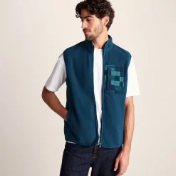 Stark Mens Relaxed Fit Microfleece Gilet - Inky Blue