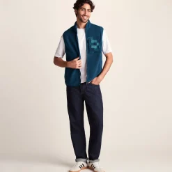 Stark Mens Relaxed Fit Microfleece Gilet - Inky Blue