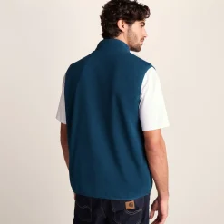 Stark Mens Relaxed Fit Microfleece Gilet - Inky Blue