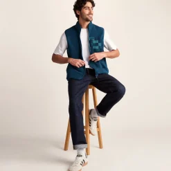 Stark Mens Relaxed Fit Microfleece Gilet - Inky Blue
