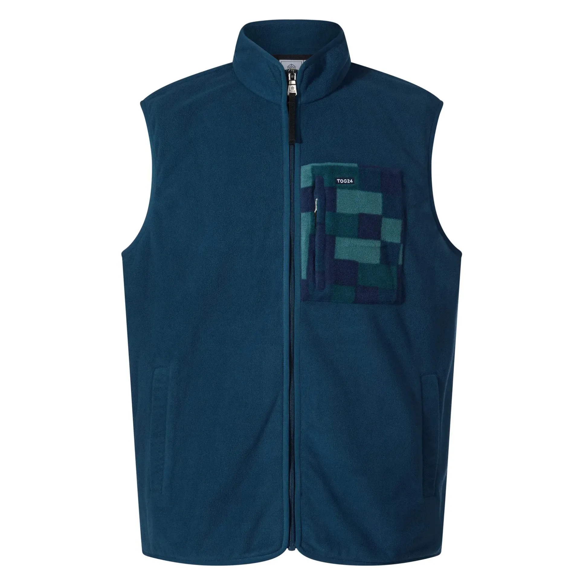 Stark Mens Relaxed Fit Microfleece Gilet - Inky Blue