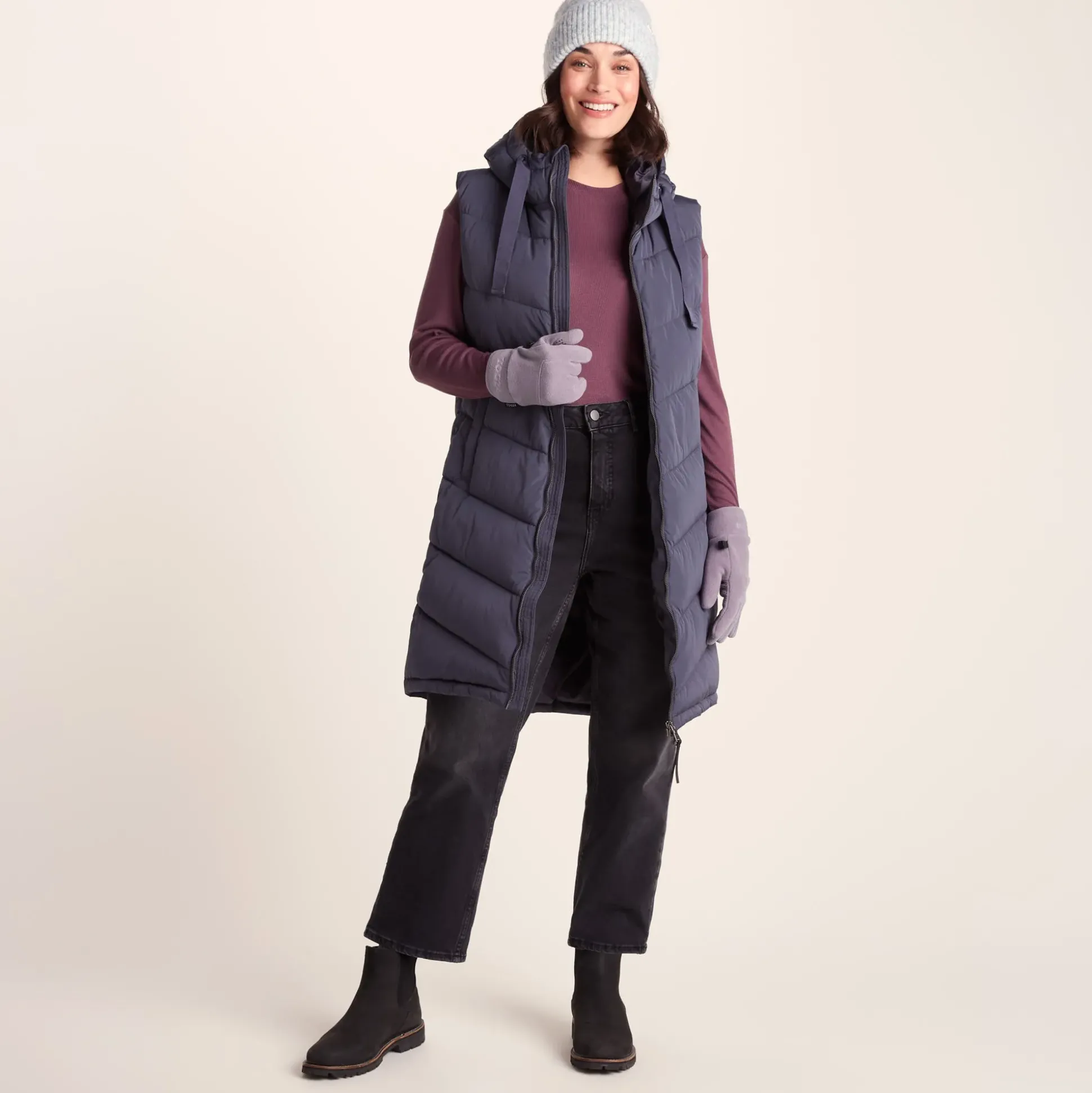 Stride Microfleece Gloves - Dusky Lilac